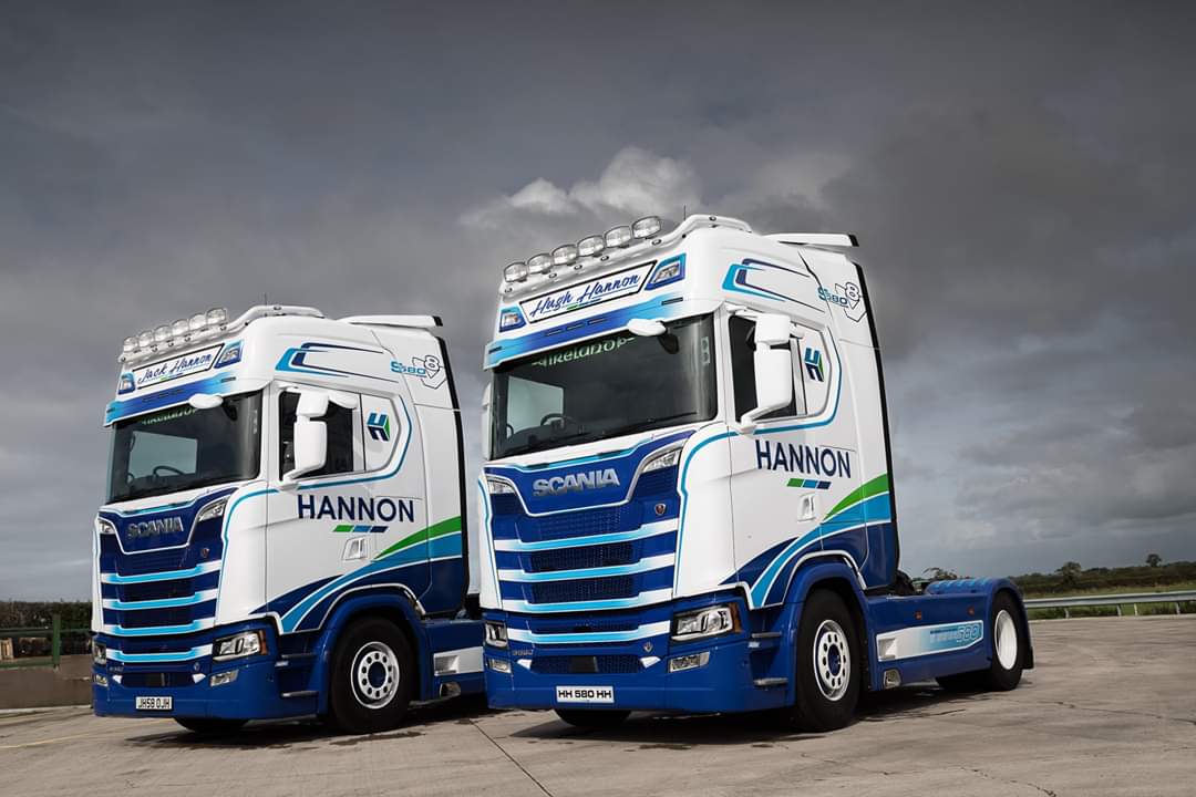 HANNON Transport Scania Tractor Units in Yard